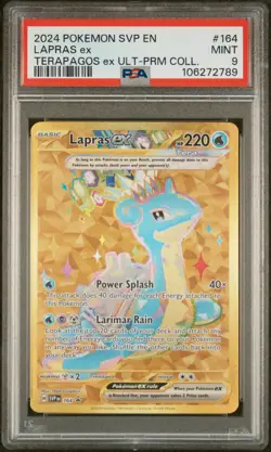 2024 POKEMON SVP EN-SV BLACK STAR 164 LAPRAS EX TERAPAGOS ex ULTRA-PREMIUM PSA 9 - Image 3