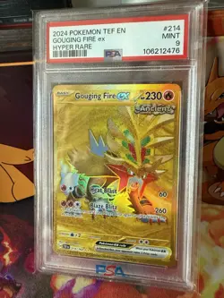 Gouging Fire ex - 214/162 PSA 9 Temporal Forces Gold Pokemon - MINT - Image 1