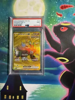 2024 POKEMON TEF EN-TEMPORAL FORCES HYPER RARE #214 GOUGING FIRE EX PSA 9 RM - Image 1