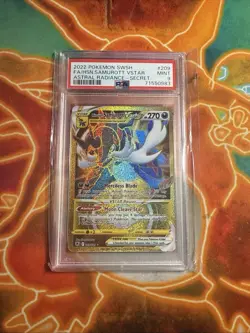 2022 PSA 9 FA Hisuian Samurott VSTAR #209 Full Art Secret Rare Gold Pokemon TCG - Image 1