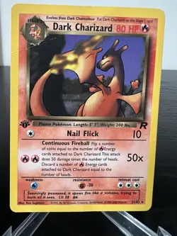 Dark Charizard 1st Edition 21/82 Non Holo Pokemon TCG WOTC RARE - Image 1