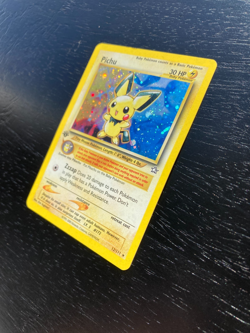 Pokemon Neo Genesis RARE 1st Edition Holo Pichu 12/111. Good Condition - Image 4