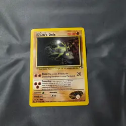 LP Unlimited Brock's Onix 21/132 Rare Gym Heroes Pokemon - Image 1