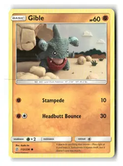 Gible 112/236 Common Unified Minds Pokemon Near Mint - Image 1