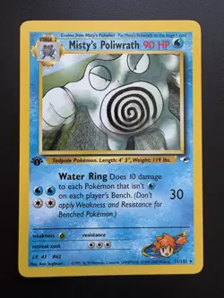 Pokemon TCG: 2000 Gym Heroes First Edition Misty's Poliwrath (31/132) - LP - Image 1
