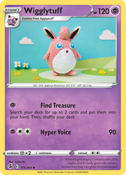 Wigglytuff 111/264 UC Fusion Strike Pokemon NM/M Asako Ito - Image 1