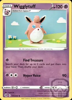 Wigglytuff 111/264 UC Fusion Strike Pokemon NM/M Asako Ito - Image 3