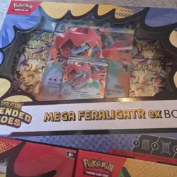 Pokemon Ascended Heroes Mega Feraligatr Meganium Emboar EX Promo Boxs Sealed - Image 4