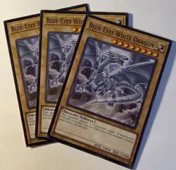 Unlimited Misprint Error! 3x Blue-Eyes White Dragon (SDWD-EN003) SDWD-EN003 NM - Image 1