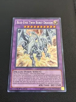 Yugioh | Blue-Eyes Twin Burst Dragon MP17-EN056 Secret Rare 1st Edition Mint NM - Image 1
