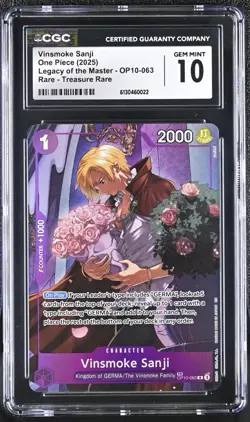One Piece OP12 Legacy of the Master - Vinsmoke Sanji - OP10-063 TR - CGC 10 - Image 1