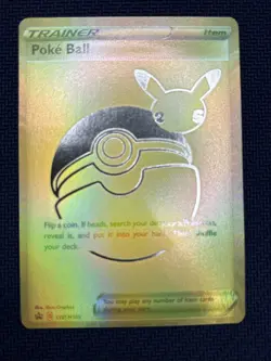 SWSH146 Poke Ball Gold Full Art Celebrations Pokemon TCG Promo Card - Image 1