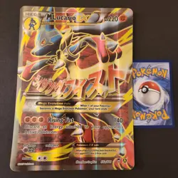 Jumbo M Lucario EX 55a/111 LP-MP 2017 Pokemon XY Star Promo Collection Box Card - Image 1