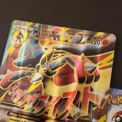 Jumbo M Lucario EX 55a/111 LP-MP 2017 Pokemon XY Star Promo Collection Box Card - Image 4