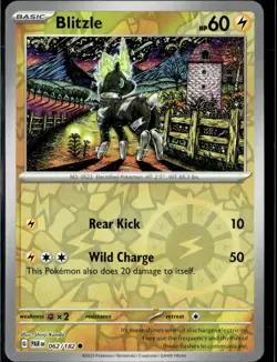 Pokemon Blitzle 062/182 Paradox Rift Reverse Holo Common 4 Card Lot - Image 1