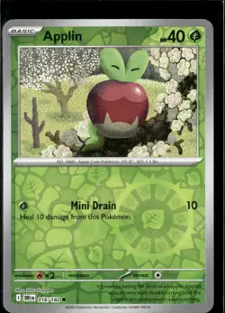 Pokemon Applin 016/182 Destined Rivals Reverse Holo Common 4 Card Lot - Image 1