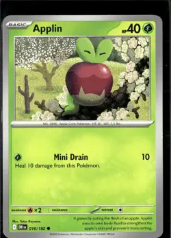 Pokemon Applin 016/182 Destined Rivals Non Holo Common 2 Card Lot - Image 1