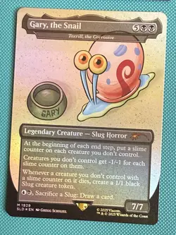 Mtg Secret Lair SpongeBob — Gary, the Snail Toxrill Corrosive — Foil — NM - Image 1