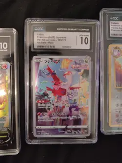 Pokemon Sword& Shield Black Star Promo Card Tag 10 Charizard VSTAR Cgc 10Latias - Image 2