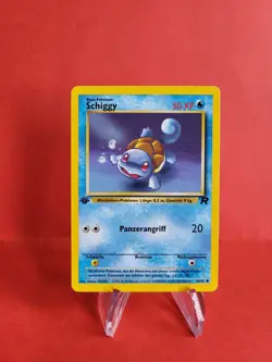 Pokemon Karten Sammlung - Starter Schiggy 68/82 1. Edition Rocket - Excellent-NM - Image 1