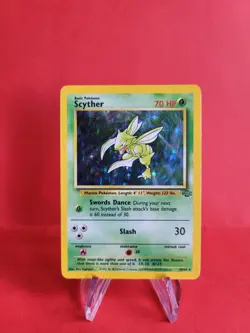 Pokemon Karte/card - Scyther Sichlor 10/64 - Jungle Set - Holo - Played - Image 1