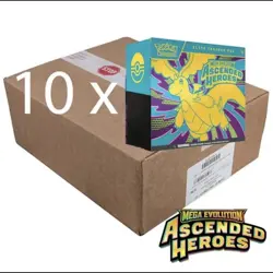 Pokemon Ascended Heroes ETB Sealed Case (10 Elite Trainer Boxes) Sealed - Image 1
