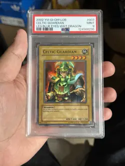 Yu-Gi-Oh! Celtic Guardian LOB-007 LOB Super Rare PSA 9 English Unlimited - Image 1
