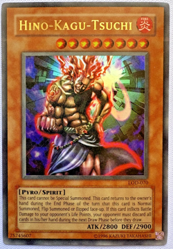 hino-kagu-tsuchi holo spirit monster lod-070 legacy of darkness 2800/2900 konami - Image 1