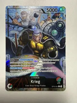 Krieg OP15-001 AltArt Leader One Piece TCG English NM Adventure on Kami's Island - Image 1