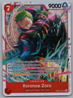 Roronoa Zoro EB04-007 Adventure on Kami's Island Foil One Piece TCG Near Mint NM - Image 1