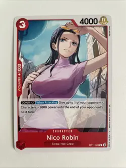 Nico Robin OP11-009 A Fist of Divine Speed Regular - One Piece TCG CCG NM - Image 1