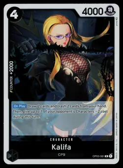 Kalifa (081) OP03-081 Rare Pillars of Strength One Piece Near Mint - Image 1