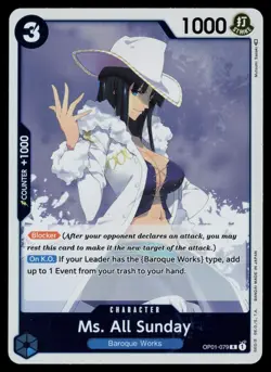 Ms. All Sunday OP01-079 Rare Romance Dawn One Piece Near Mint - Image 1