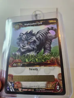 World of Warcraft TCG Nightsaber Cub Unused Loot Card (Pet) - Image 2