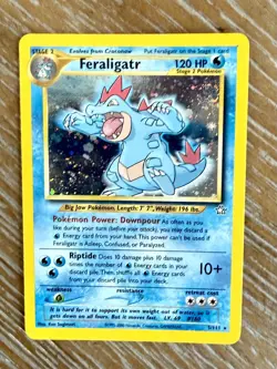 Pokemon Feraligatr 5/111 Neo Genesis Unlimited Holo LP - Image 1