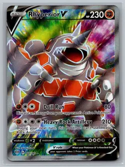 Rhyperior V 181/189 Ultra Rare Darkness Ablaze Pokemon Near Mint - Image 1
