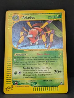 Ariados H03/H32 Aquapolis Holo Ultra Rare Pokemon TCG Nintendo LP - Image 3