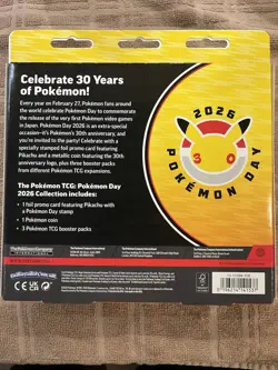 Pokemon Day 2026 Collection Box Factory Sealed - Pikachu Promo + 3 Booster Packs - Image 2
