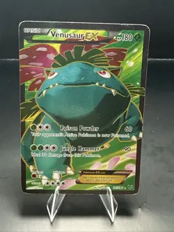 Pokemon TCG Venusaur EX 141/146 XY Base Set Ultra Rare Full Art Holo Card MP A - Image 1