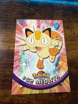 Pokemon TCG Pokemon Meowth Meowth Pokemon 1999 Topps TV LP - Image 1