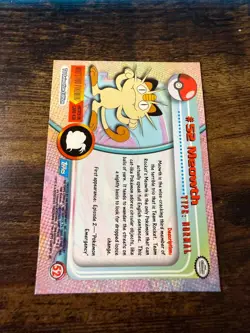 Pokemon TCG Pokemon Meowth Meowth Pokemon 1999 Topps TV LP - Image 2