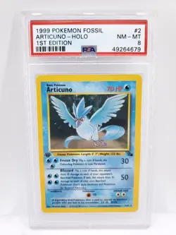 1999 Pokemon Fossil Articuno 1st Edition Holo NM PSA 8 - Image 1