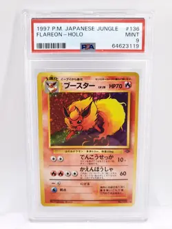 1997 Pokemon Japanese Jungle Flareon Holo NM PSA 9 - Image 1