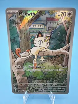 Meowth Illustration Rare Pokemon TCG Phantasmal Flames 106/94 - Image 1