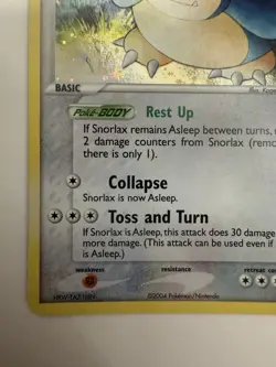 Pokemon TCG Snorlax #15/112 Fire Red & Leaf Green Holo - Image 5