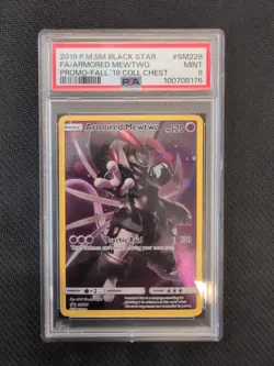Pokemon 2019 Collector Chest 🧬 Armored Mewtwo Black Star Promo SM228 ✨ PSA 9 🌀 - Image 1
