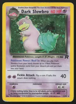 Dark Slowbro 12/82 Unlimited Holo Rare Team Rocket Pokemon English HP - Image 1