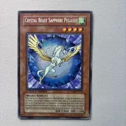 Crystal Beast Sapphire Pegasus CT04-EN002 Secret Rare Limited Edition LP Yugioh - Image 1