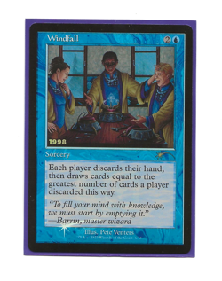 WINDFALL FOIL 30th Anniversary Promo NM 1998 Magic English MTG - Image 1