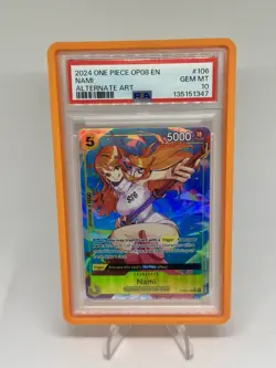 One piece Nami Two Legends Foil Alternate Art OP08-106 English PSA 10 - Image 1
